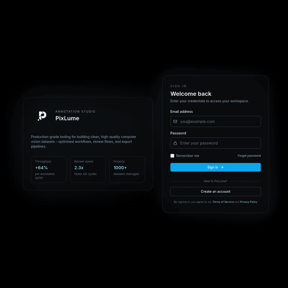Preview of PixLume — AI-based Vision Labelling Platform